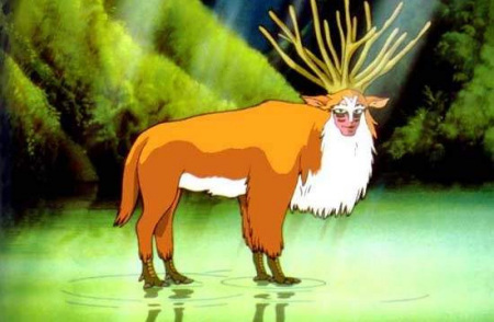 采纳答案          幽灵公主里面的麒麟 一开始是这样的