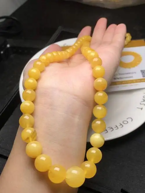 天然蜜蜡项链 俄料美原矿蜜蜡塔链 上身美 可收藏 ug