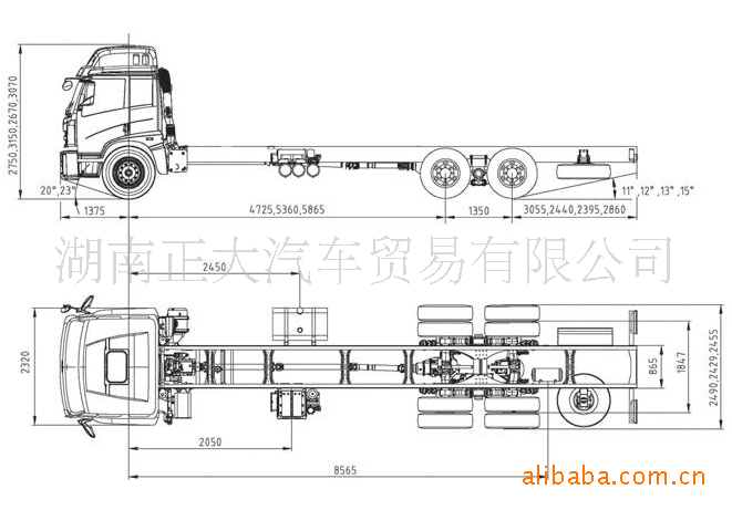 汽解放卡车 j5m 悍威 6*4 载货车
