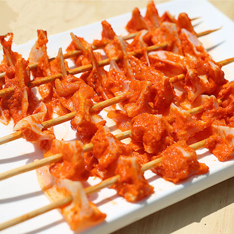 新奥软骨串软骨脆香串脆骨鸡肉串1000g20串烧烤奥尔良腌制鸡脆骨鸡软