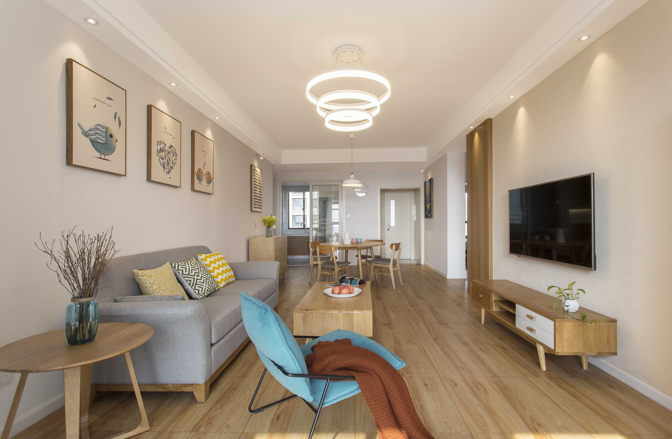 北欧三居之家电视背景墙图片