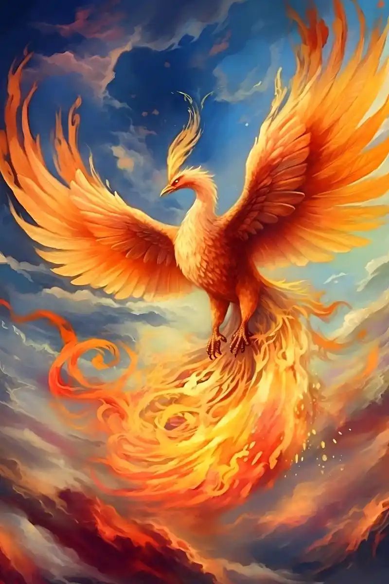 山海经四神兽之一,朱雀,其方位在南,五行属火.能浴火重生,可 - 抖音