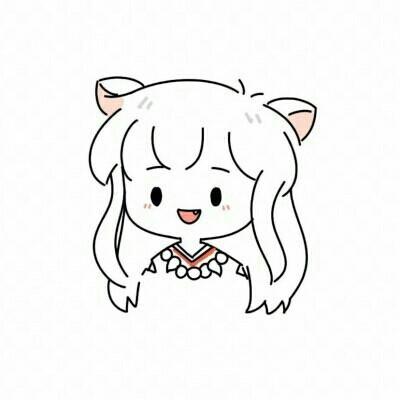 手绘头像q版可爱女生q版初音未来简笔画线稿可可简笔画可爱 少女 呆萌