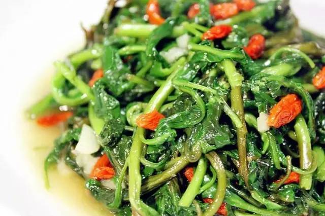 清炒枸杞芽头