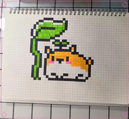 方格纸不亏为手帐和简笔画界的模范本用途真的广哈哈哈网格本手绘爱心