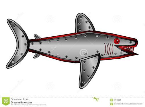 机械鲨怎么画简笔画