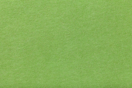 浅绿色哑光背景的绒面革面料, 特写.