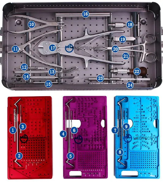 黄金供应商中国骨科基本手术器械迷你碎片仪器套装