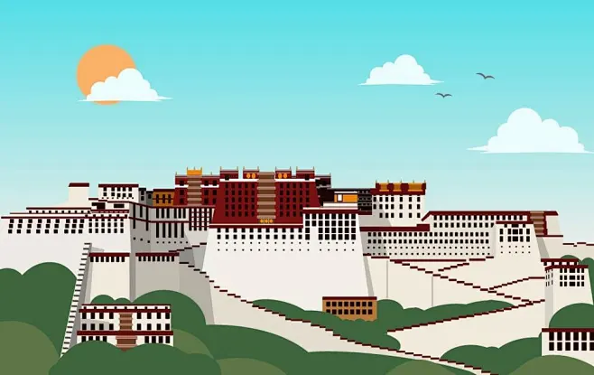 布达拉宫_涂鸦王国 原创绘画平台 www.poocg.com