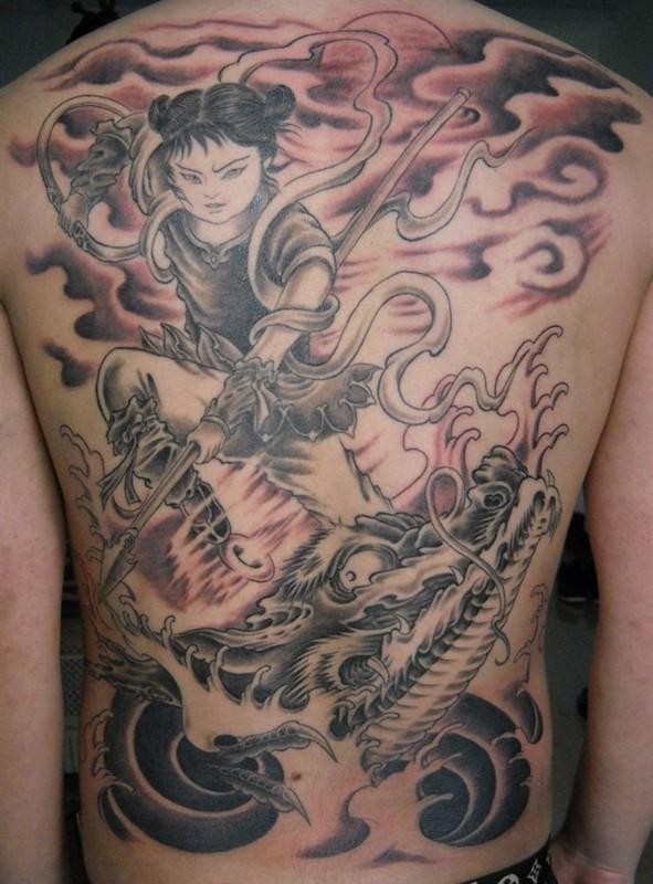 背一组西游记人物纹身图案tag标签:哪吒满背满背哪吒纹身图案tag标签