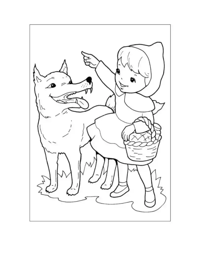 小红帽绘本简笔画(可打印)#儿童故事 #小红帽 #好书分享 - 抖音