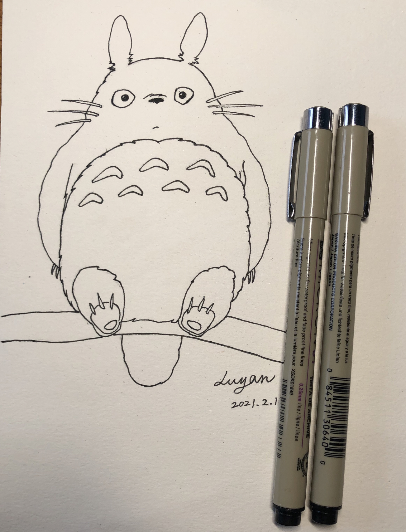 简笔画 | 宫崎骏～龙猫3 用到的工具00:马克笔,辉柏嘉48色油性彩铅