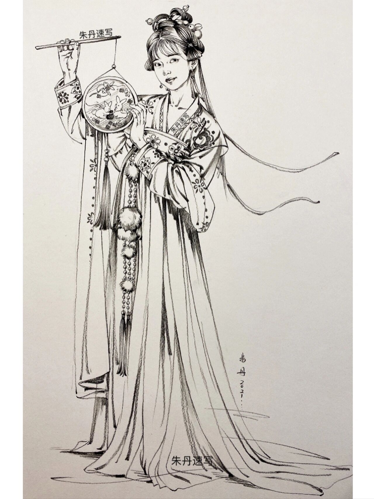 你们喜欢的古风系列小姐姐速写来啦7815 上次发了几张古风的速写