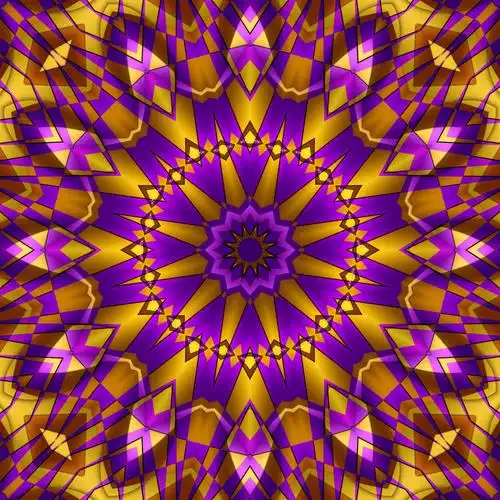 黄色,紫色,万花筒,放松