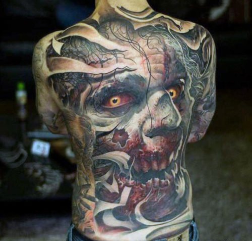 男性钟爱的霸气满背大面积纹身图案(4) - 纹身秀