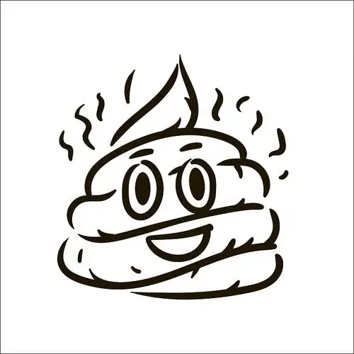 手绘大便简单素描图片