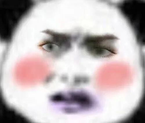 呆了浓妆艳抹熊猫妖艳浓妆艳抹熊猫表情包