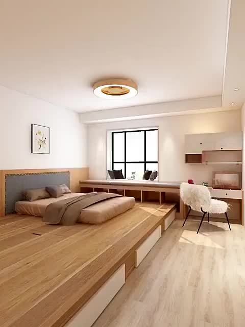 卧室装修一个地台,舒适又美观
