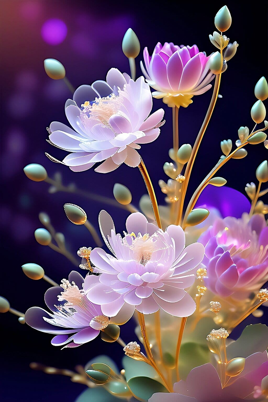 唯美浪漫的水晶花,许你一场浪漫的唯美邂逅,愿所有美好如期而遇.