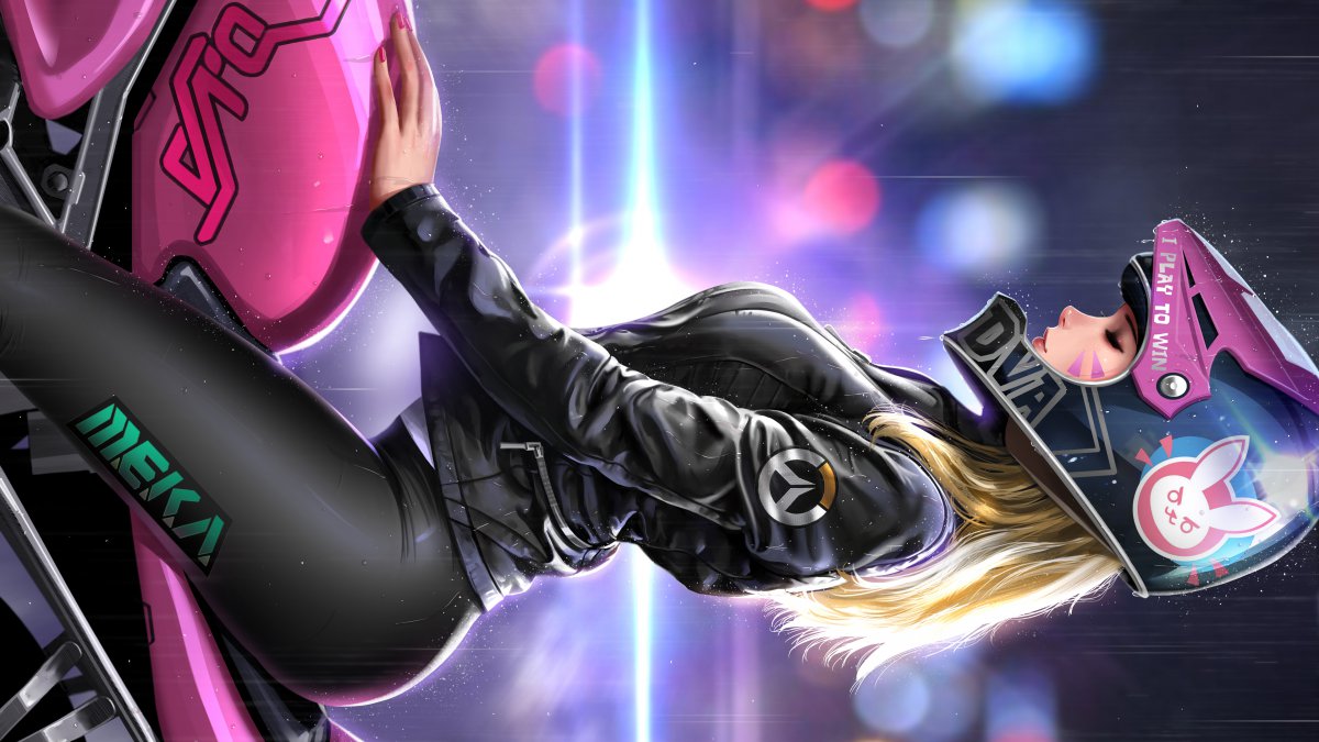 dva美女摩托车守望先锋4k图片,4k高清游戏图片,娟娟壁纸