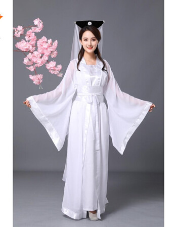 咚憬成白素贞古装演出服白蛇传新白娘子传奇人古装戏服小龙女服装2021