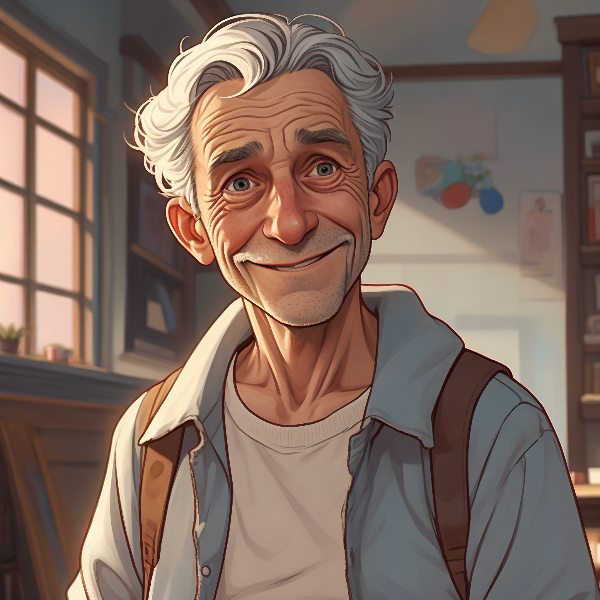 超级可爱的老爷爷卡通头像90 手绘了一组超级可爱的老爷爷卡通头像