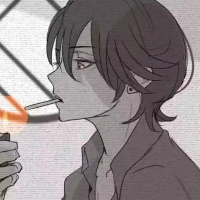 男生头像动漫帅气高冷黑白红眼二次元头像男