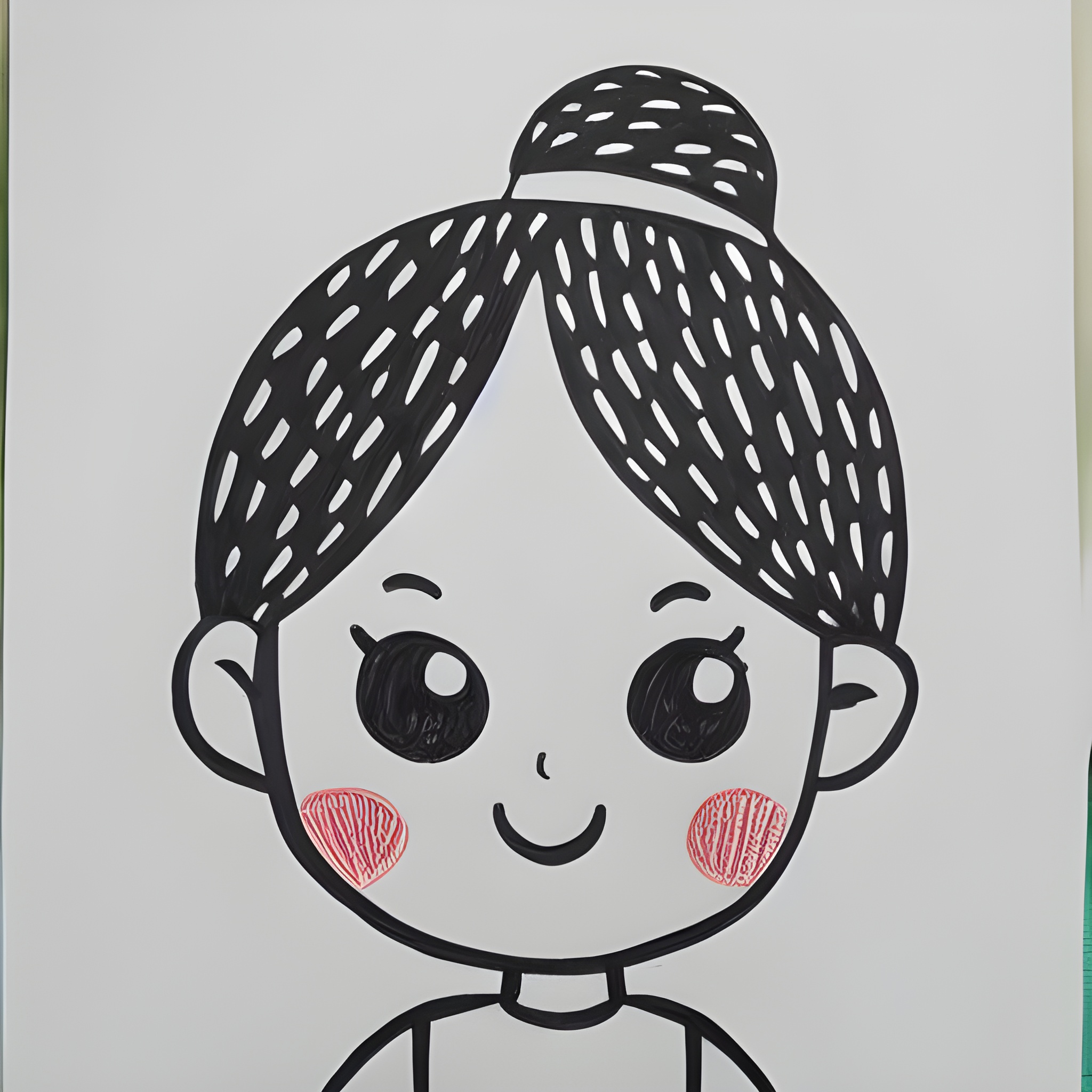 儿童人物简笔画女孩