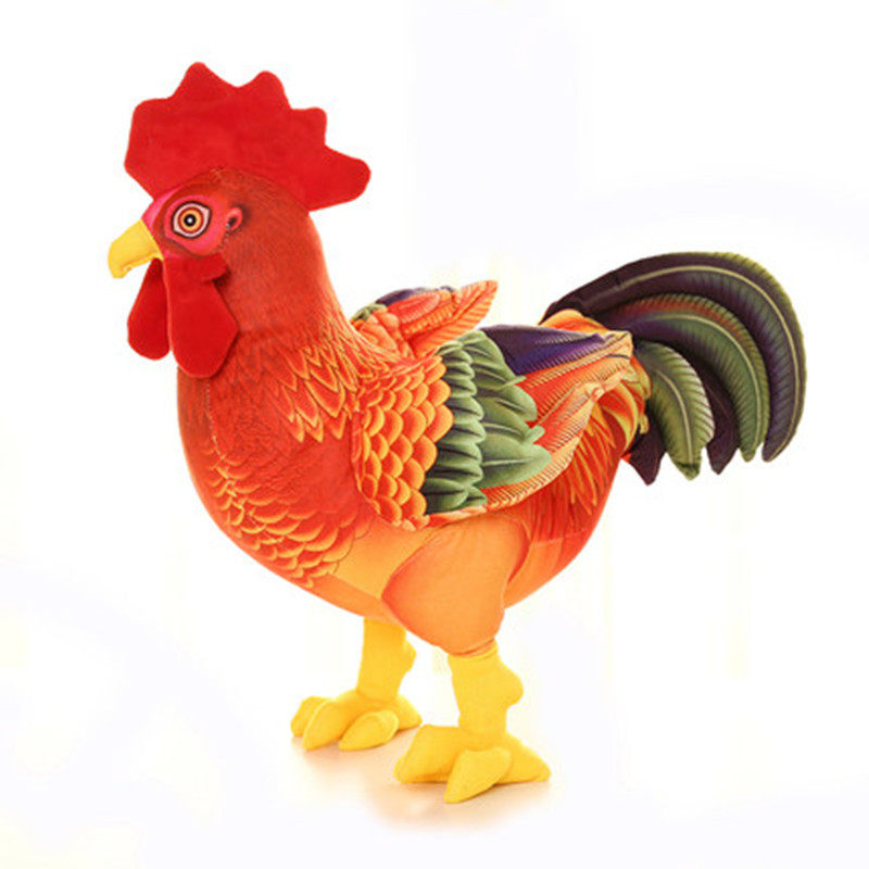 睿伊鸡年吉祥物大红公鸡公仔毛绒玩具布娃娃玩偶儿童圣诞节礼物