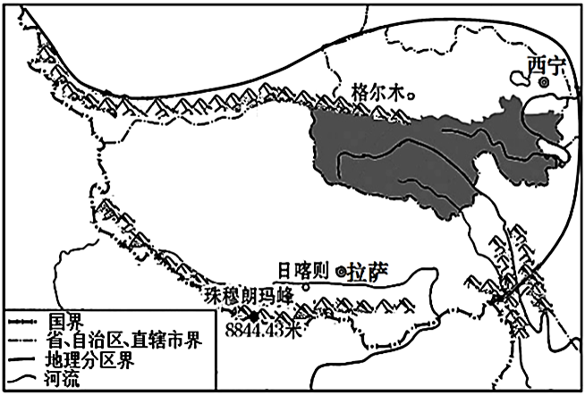 (1)青藏地区最显著的自然环境特征是_______.