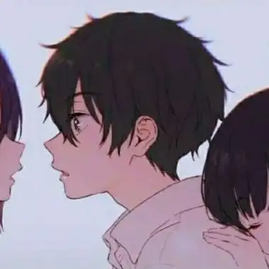 三人情头动漫一男二女高清好看的三个人情侣头像1男2女图片