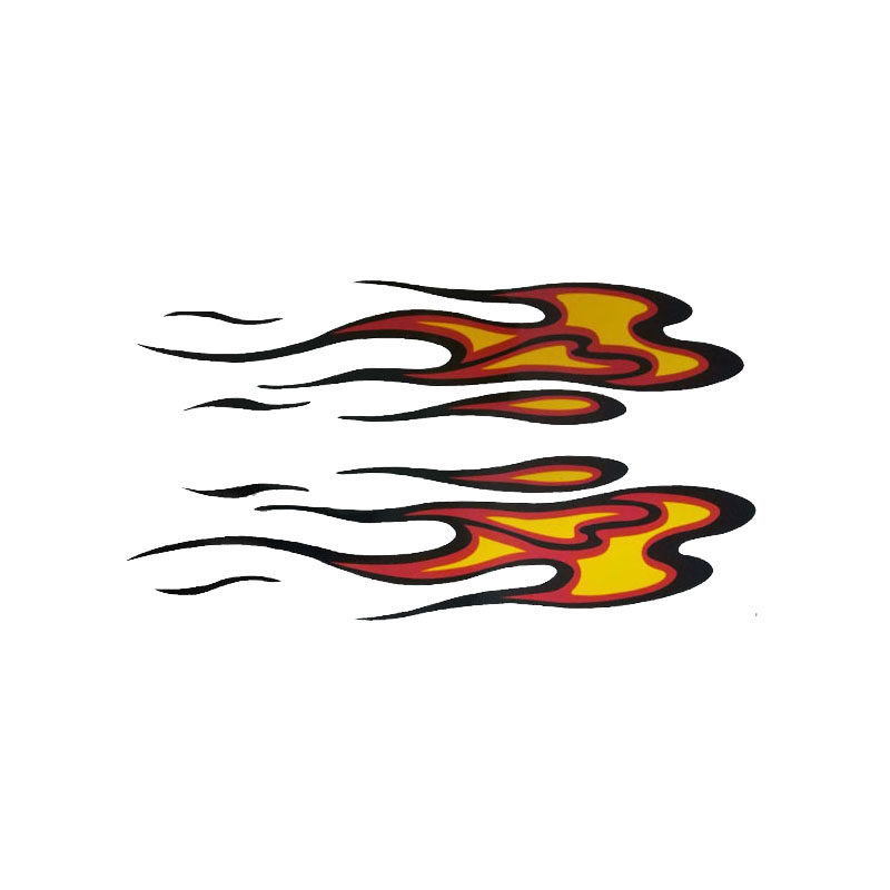 火焰贴纸汽车遮挡划痕装饰贴防水防晒火苗车贴个性车头盖灯眉贴纸