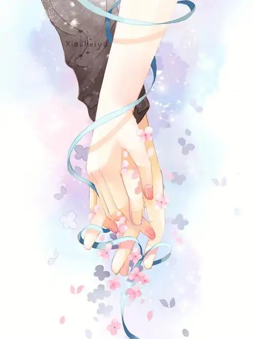 情人节73主题插画牵手