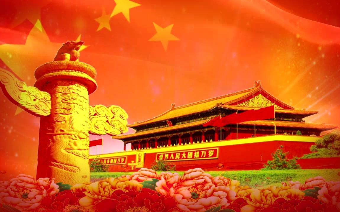 不忘初心 爱国红歌演唱舞蹈 led大屏幕舞台背景高清视频背景素材