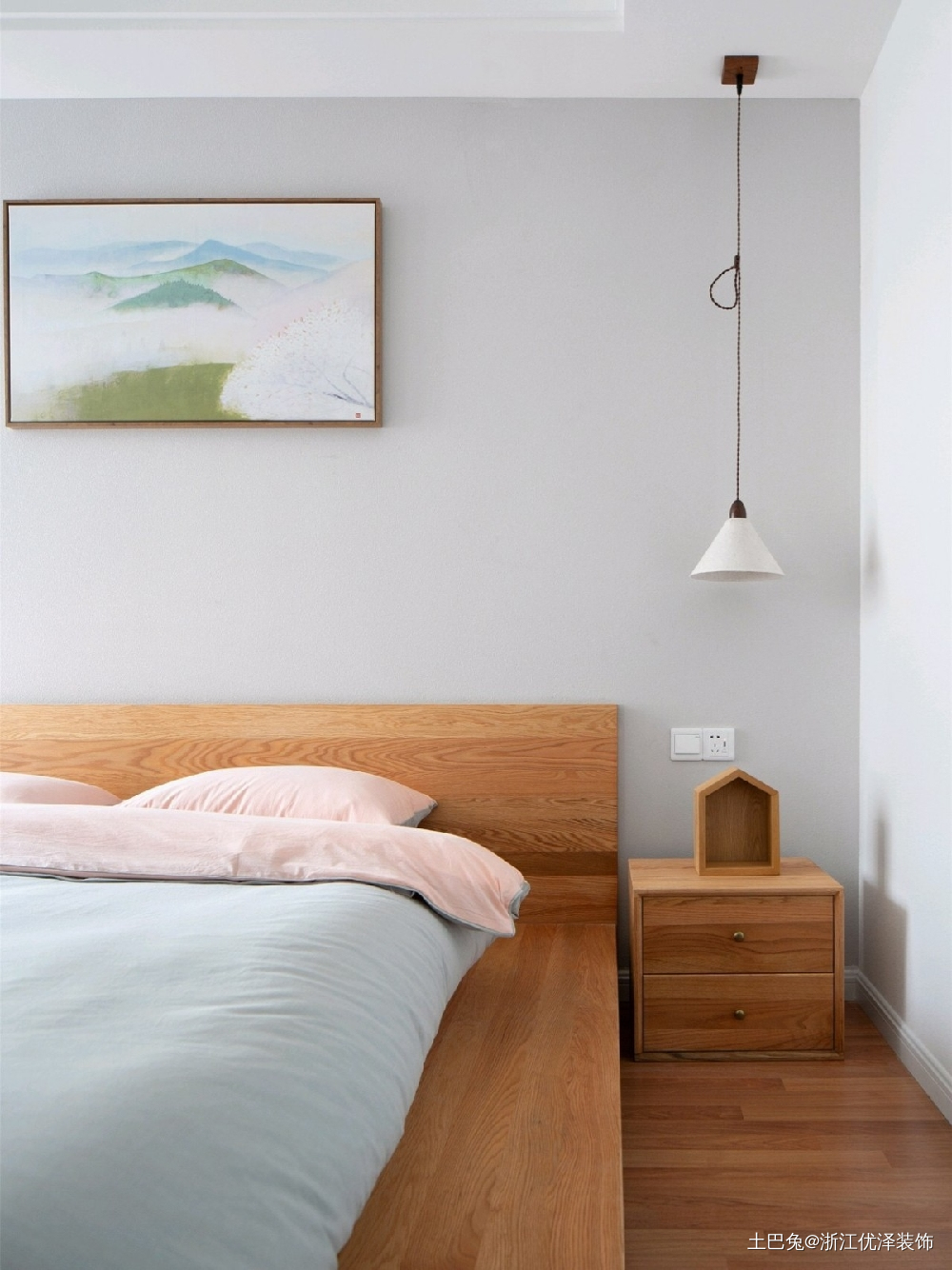 muji风家装:像住在日剧里简约舒适卧室床头柜日式卧室设计图片赏析