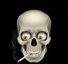 骷髅 抽烟图片
