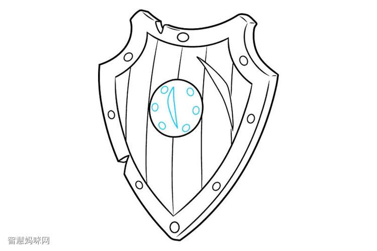 健康盾牌简笔画