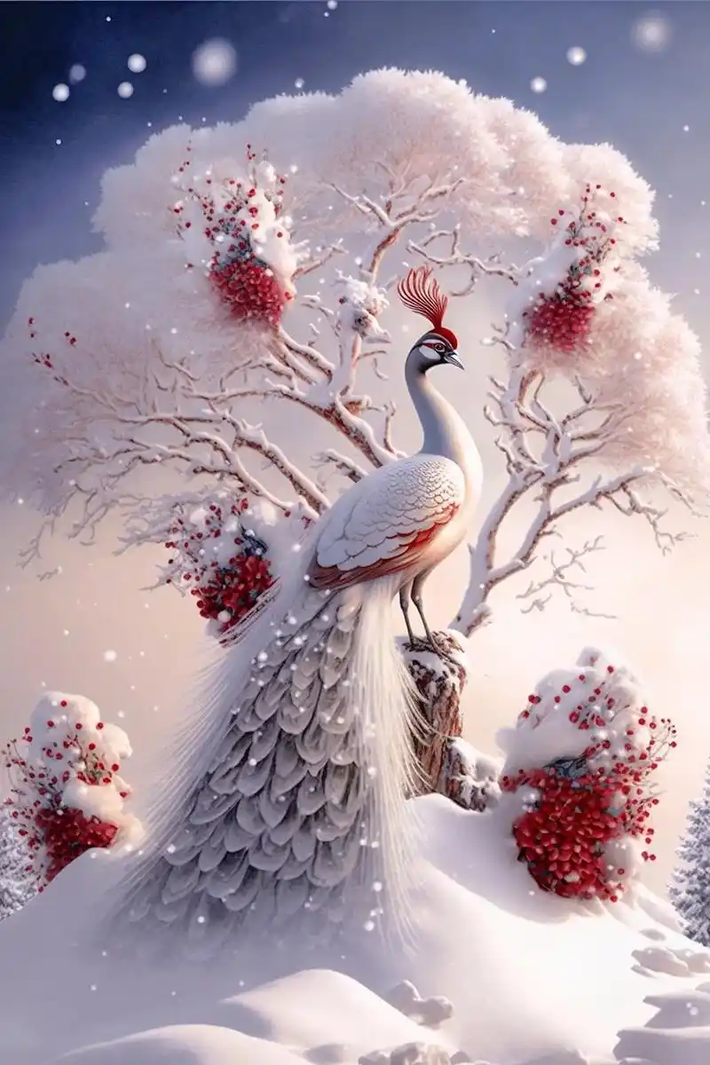 "神鸟现,好运来".#图文伙伴计划 #手机壁纸 #孔雀 #见 - 抖音