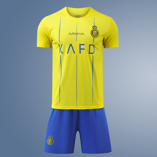 凯撒23-24沙特利雅得胜利队c罗主场球衣7号足球服:套装男定制儿童定制