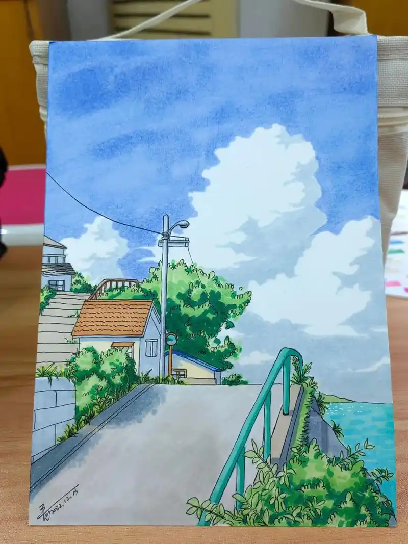 马克笔手绘风景画