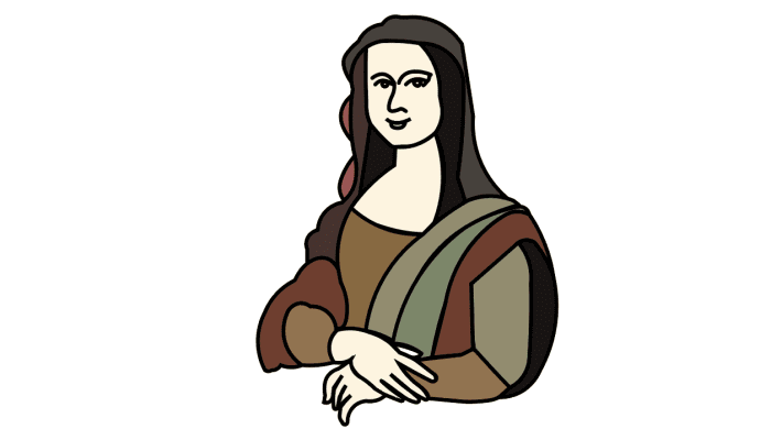 蒙娜丽莎简笔画蒙娜丽莎简笔画怎么画