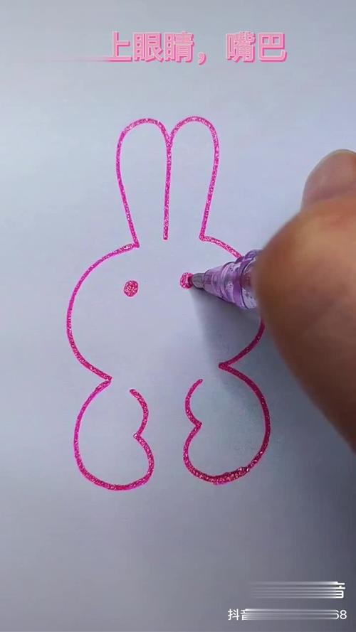 用数字3画小兔子简笔画步骤图解