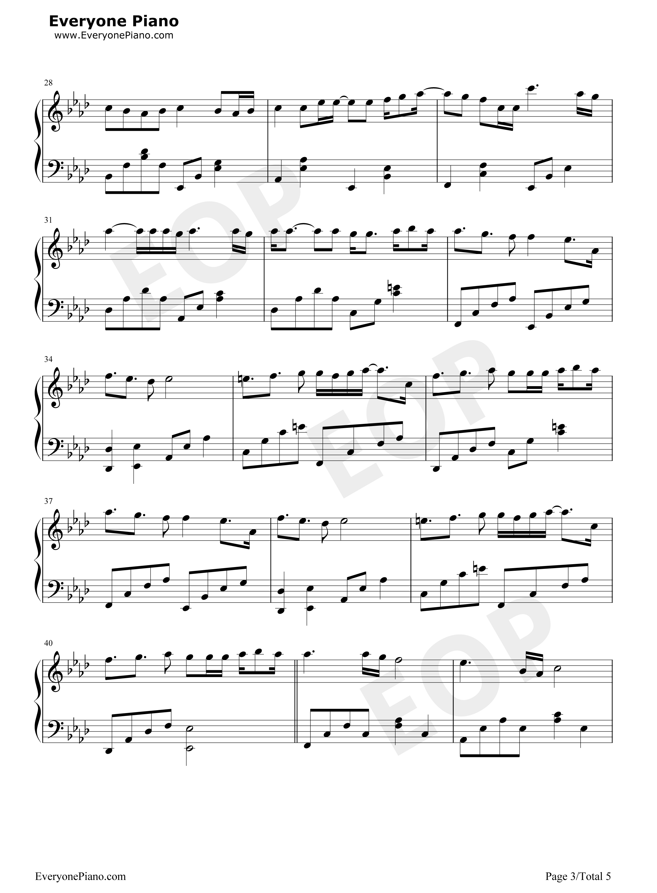 最初的梦想-范玮琪五线谱预览3