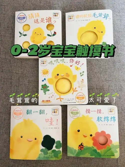 适合02岁宝宝的触摸书小鸡球球触摸书