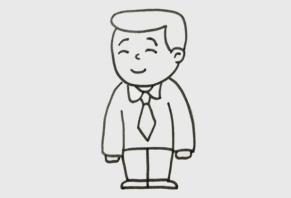 幼儿园简笔画最帅爸爸