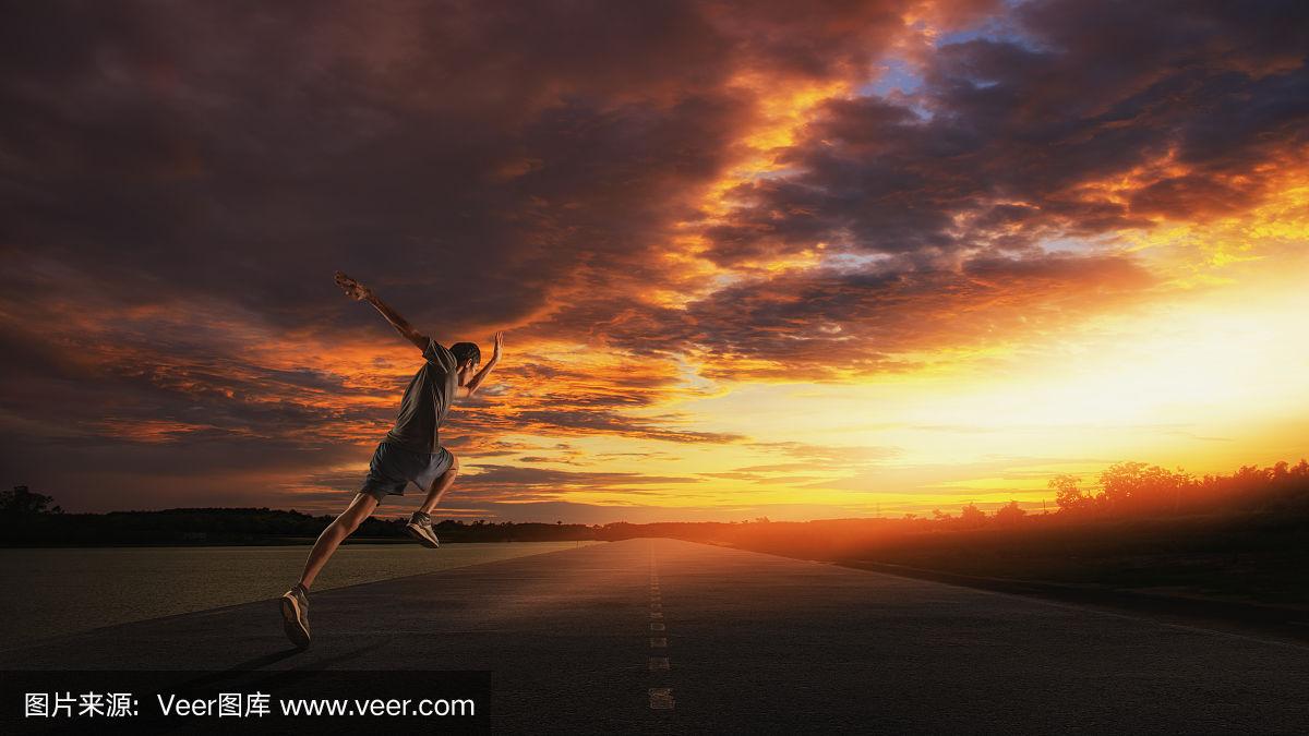 代表跑步的运动形象