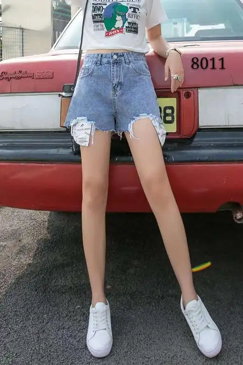 泫雅风牛仔短裤女高腰夏新款宽松a字阔腿显瘦粗腿网红热裤潮