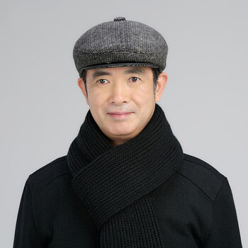 冬季老年帽鸭舌帽男护耳加厚中老年棉帽子前进帽老年人爷爷爸爸老头帽