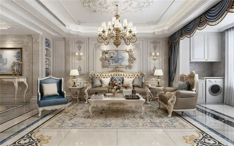 欧式装修风格-客厅装修效果图