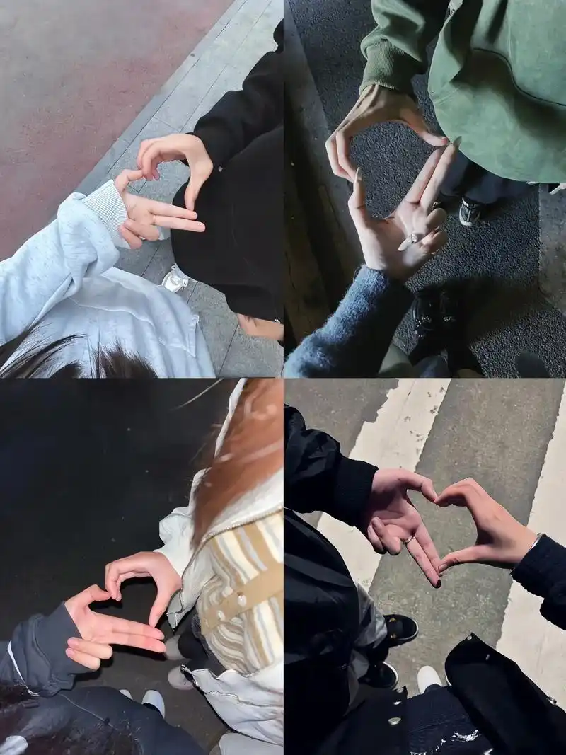 这个比心拍照是真的好看!下次我们也这样拍吧!#拍 - 抖音